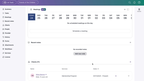 Create a Meeting in cb Track