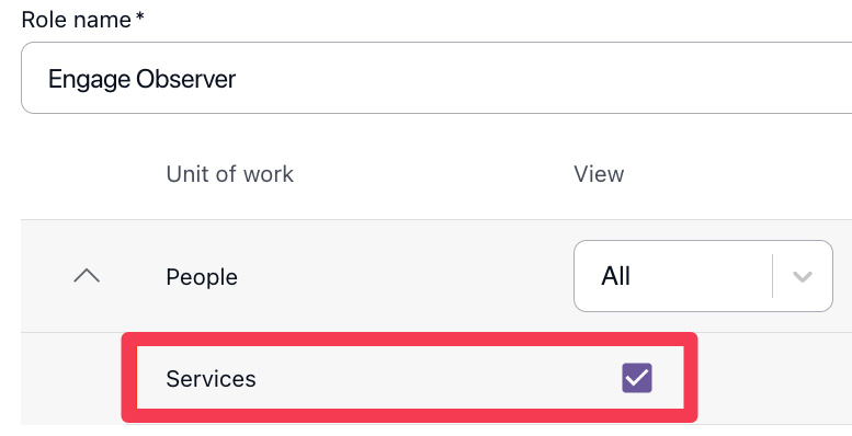 Granular Permissions for People - Services